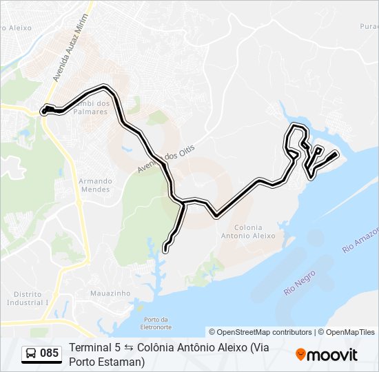 085 bus Line Map