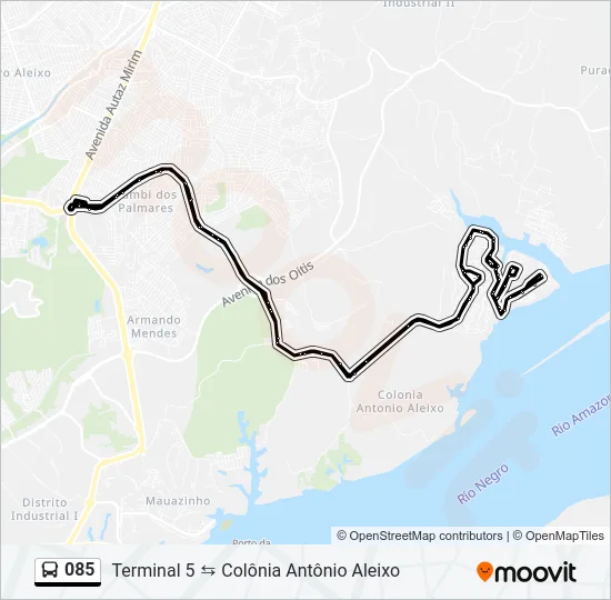 085 Bus Line Map