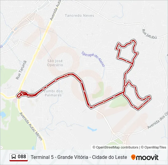 088 Bus Line Map