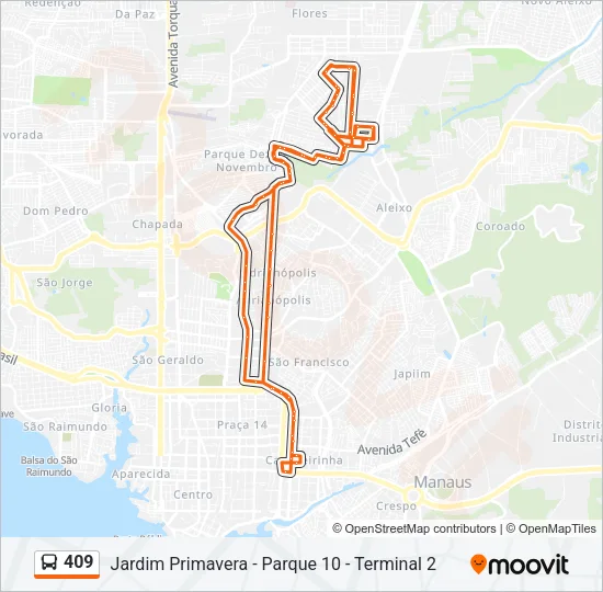 409 Bus Line Map