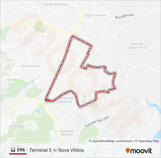 096 Bus Line Map