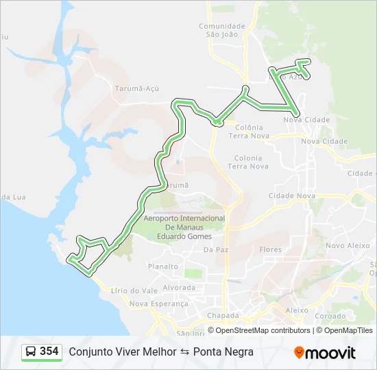 354 Bus Line Map
