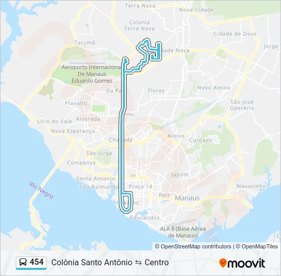 454 Bus Line Map