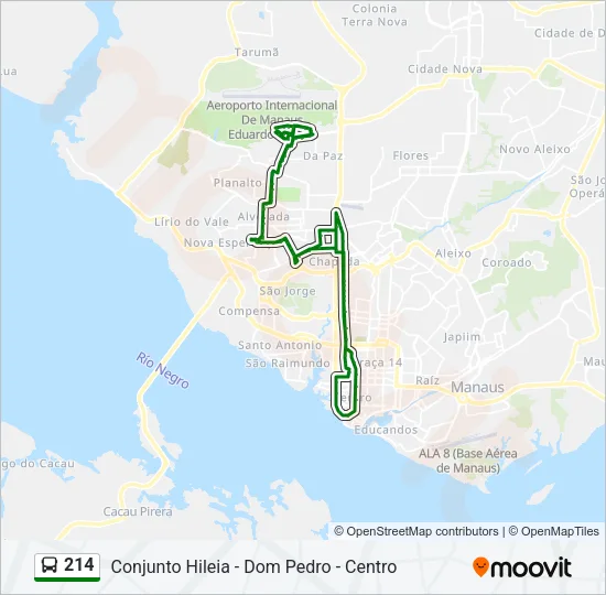 214 Bus Line Map