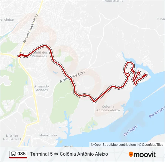 085 Bus Line Map