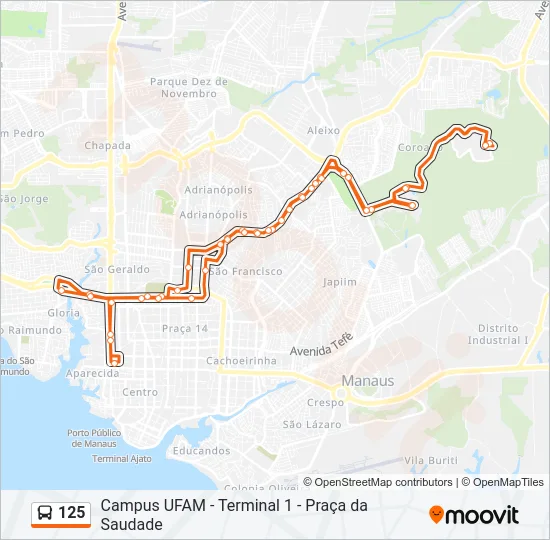 125 Bus Line Map