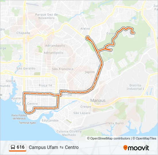 616 Bus Line Map