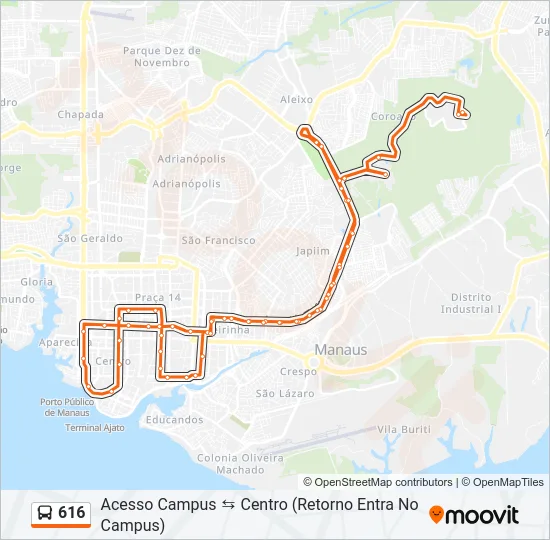 616 Bus Line Map