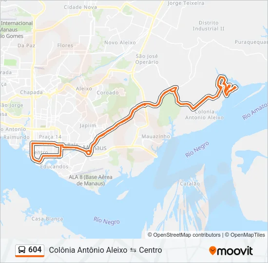 604 Bus Line Map