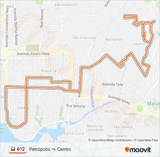 612 Bus Line Map