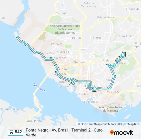 542 Bus Line Map