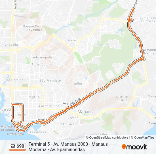 690 Bus Line Map