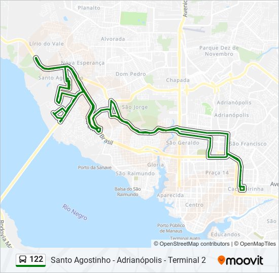 122 bus Line Map