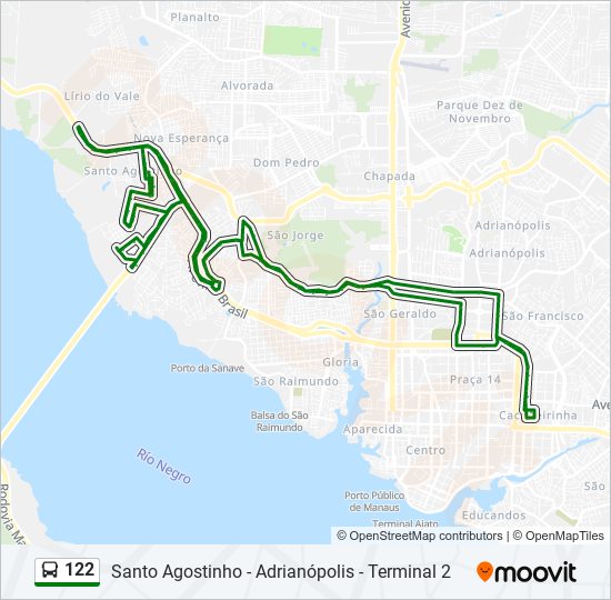 Mapa de 122 de autobús