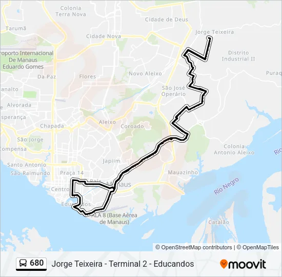 680 Bus Line Map