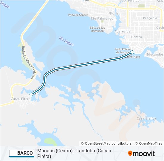 BARCO ferry Line Map