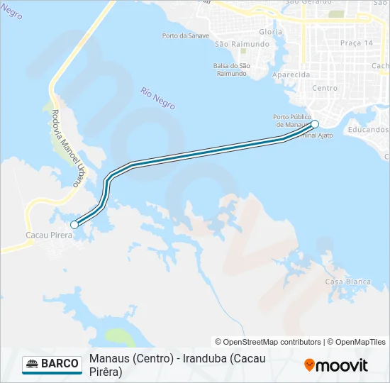 BARCO Ferry Line Map