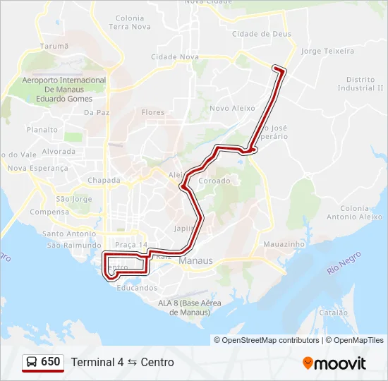 650 Bus Line Map