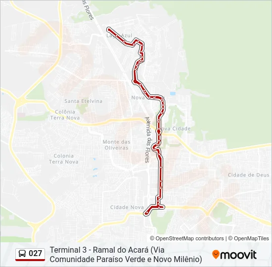 027 Bus Line Map