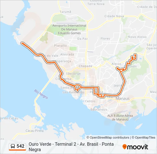 542 Bus Line Map
