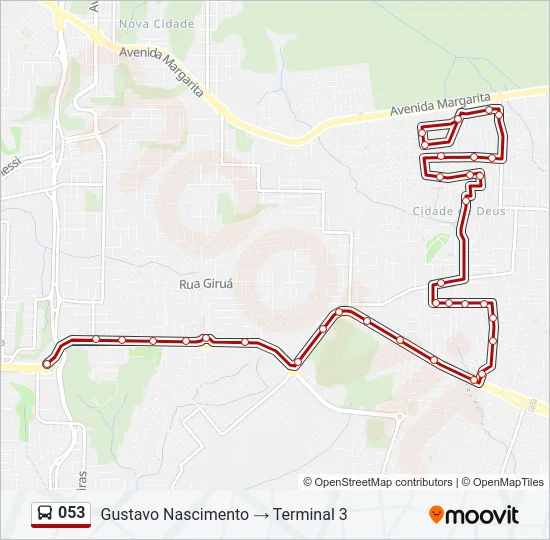 053 Bus Line Map