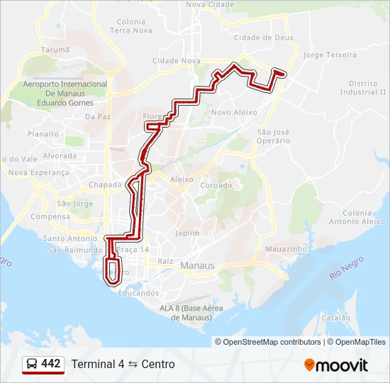 442 Bus Line Map