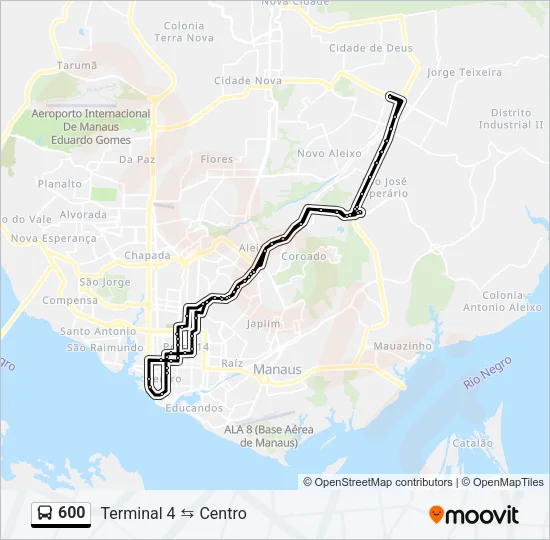 600 Bus Line Map