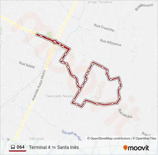 064 Bus Line Map
