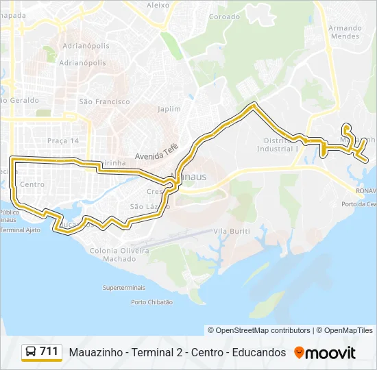 711 Bus Line Map