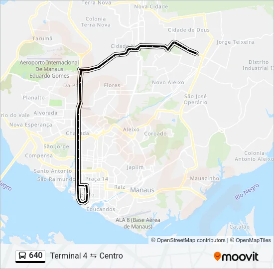 640 Bus Line Map