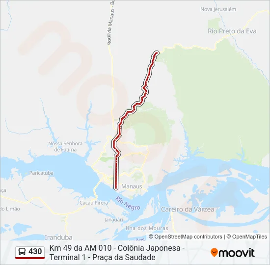 430 Bus Line Map