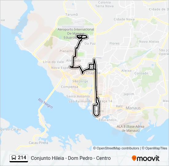 214 Bus Line Map