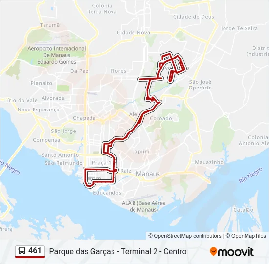 461 Bus Line Map