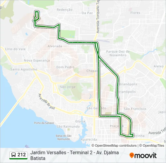 212 Bus Line Map
