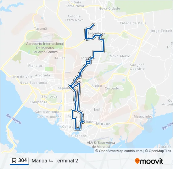 304 Bus Line Map