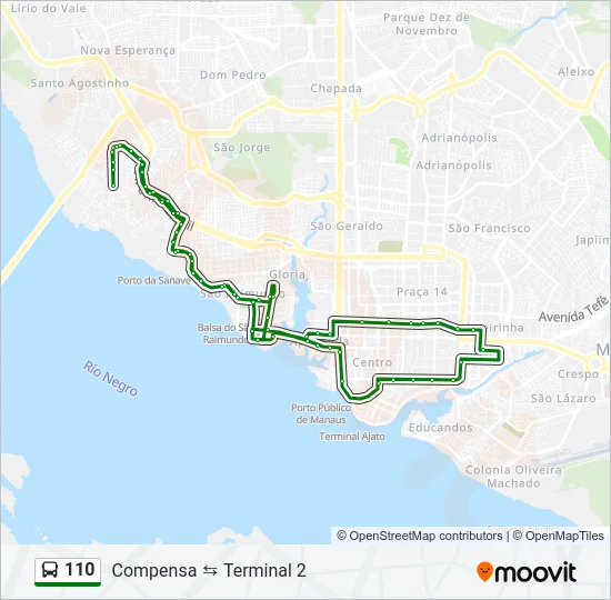 110 Bus Line Map