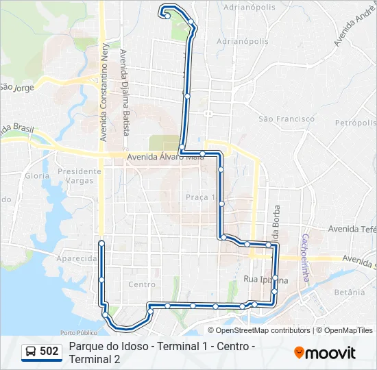 502 Bus Line Map