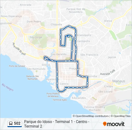502 Bus Line Map