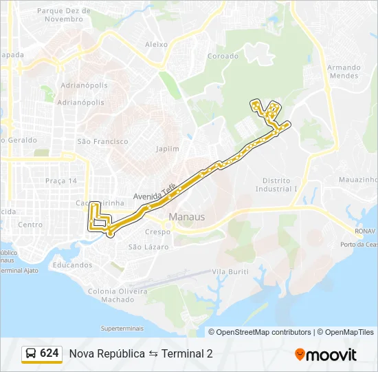 624 Bus Line Map