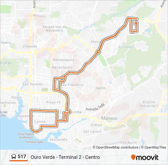 517 Bus Line Map