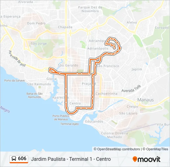 606 Bus Line Map