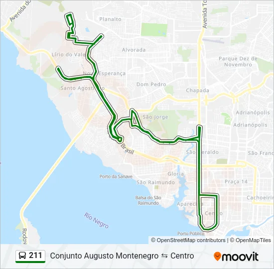 211 Bus Line Map