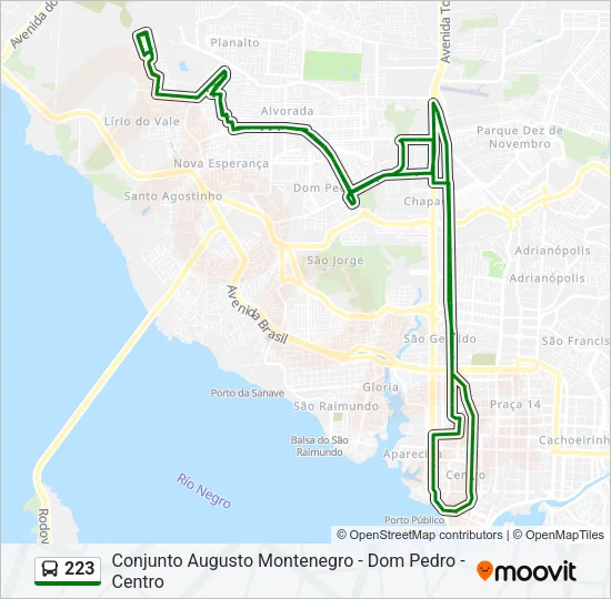 223 Bus Line Map