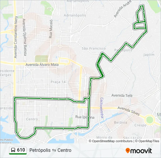 610 Bus Line Map