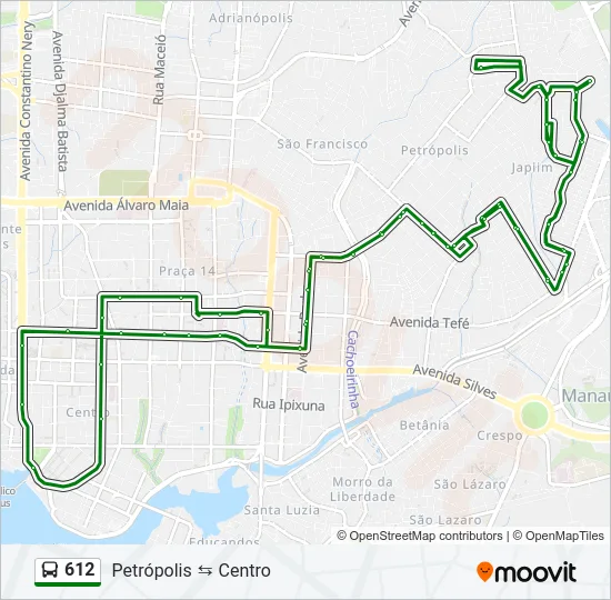 612 Bus Line Map