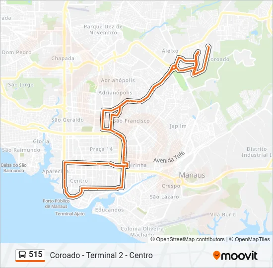 515 Bus Line Map