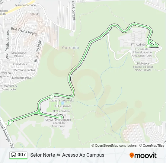 007 Bus Line Map