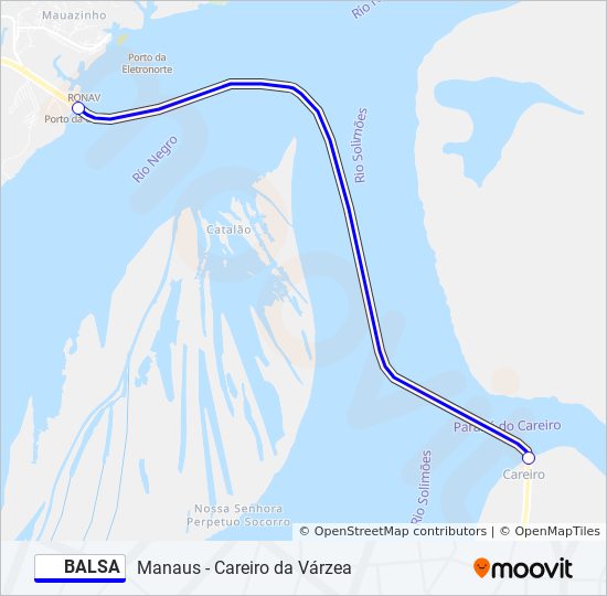 Mapa de BALSA de ferry