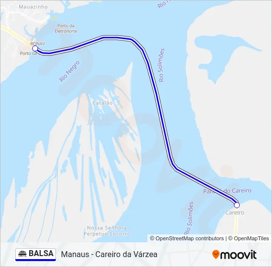 BALSA Ferry Line Map
