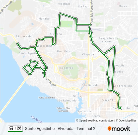 128 bus Line Map